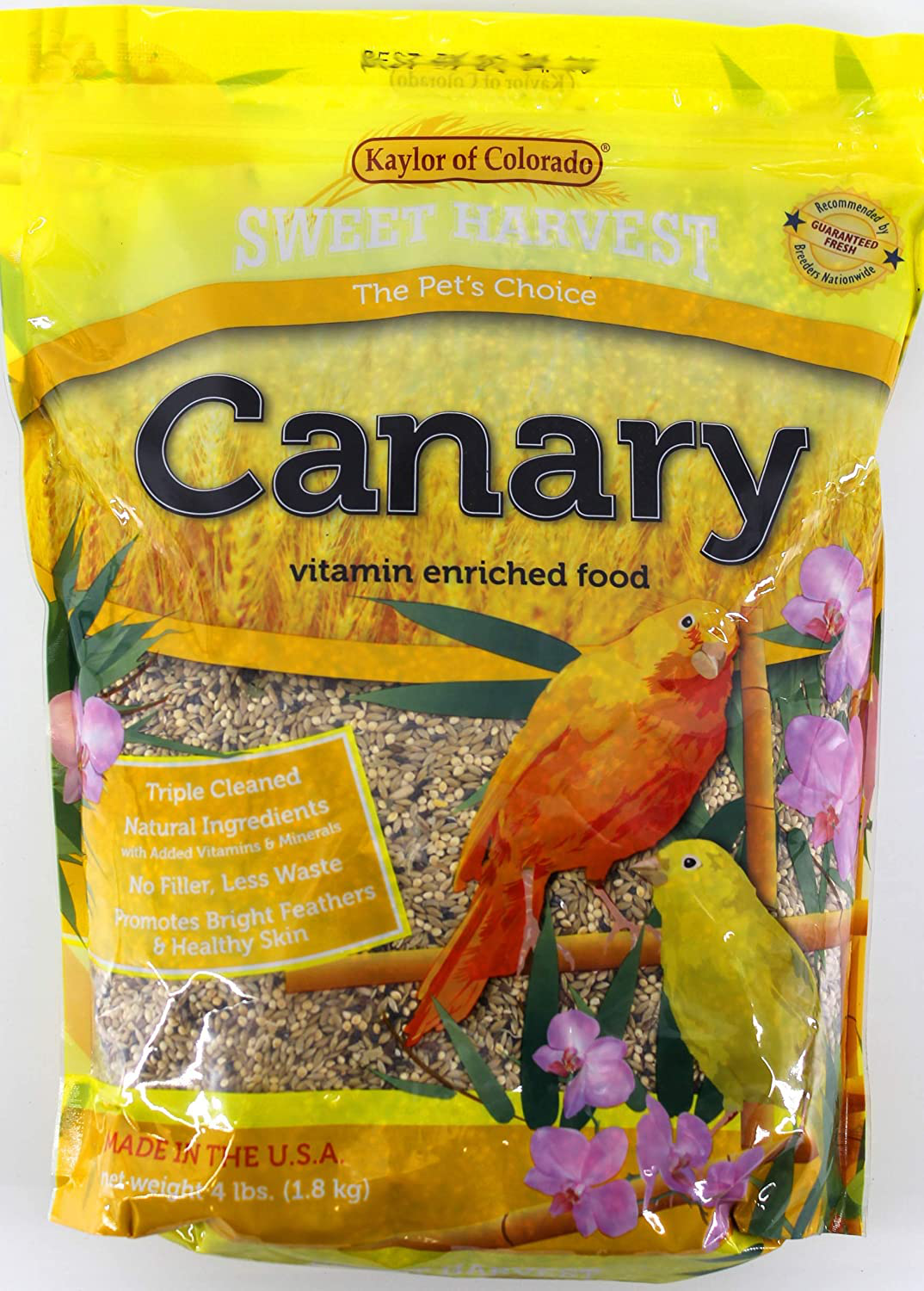 Sweet Harvest Canary Bird Food, 4 Lbs Bag - Seed Mix for Canaries Animals & Pet Supplies > Pet Supplies > Bird Supplies > Bird Food Sweet Harvest   