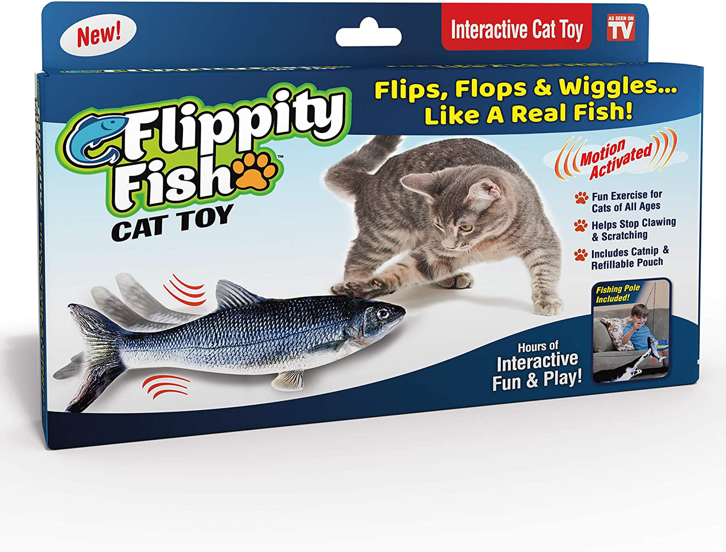 Ontel Flippity Fish Cat Toy Animals & Pet Supplies > Pet Supplies > Dog Supplies > Dog Treadmills Ontel Pack of 1  