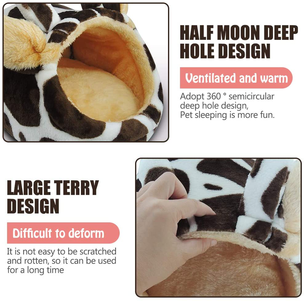 HOMEYA Small Animal Pet Bed, Sleeping House Habitat Nest for Guinea Pig Hamster Hedgehog Rat Chinchilla Hideout Bedding Snuggle Sack Cuddle Cup Cage Accessories with Removable Washable Mat-Xl Size Animals & Pet Supplies > Pet Supplies > Small Animal Supplies > Small Animal Bedding HOMEYA   