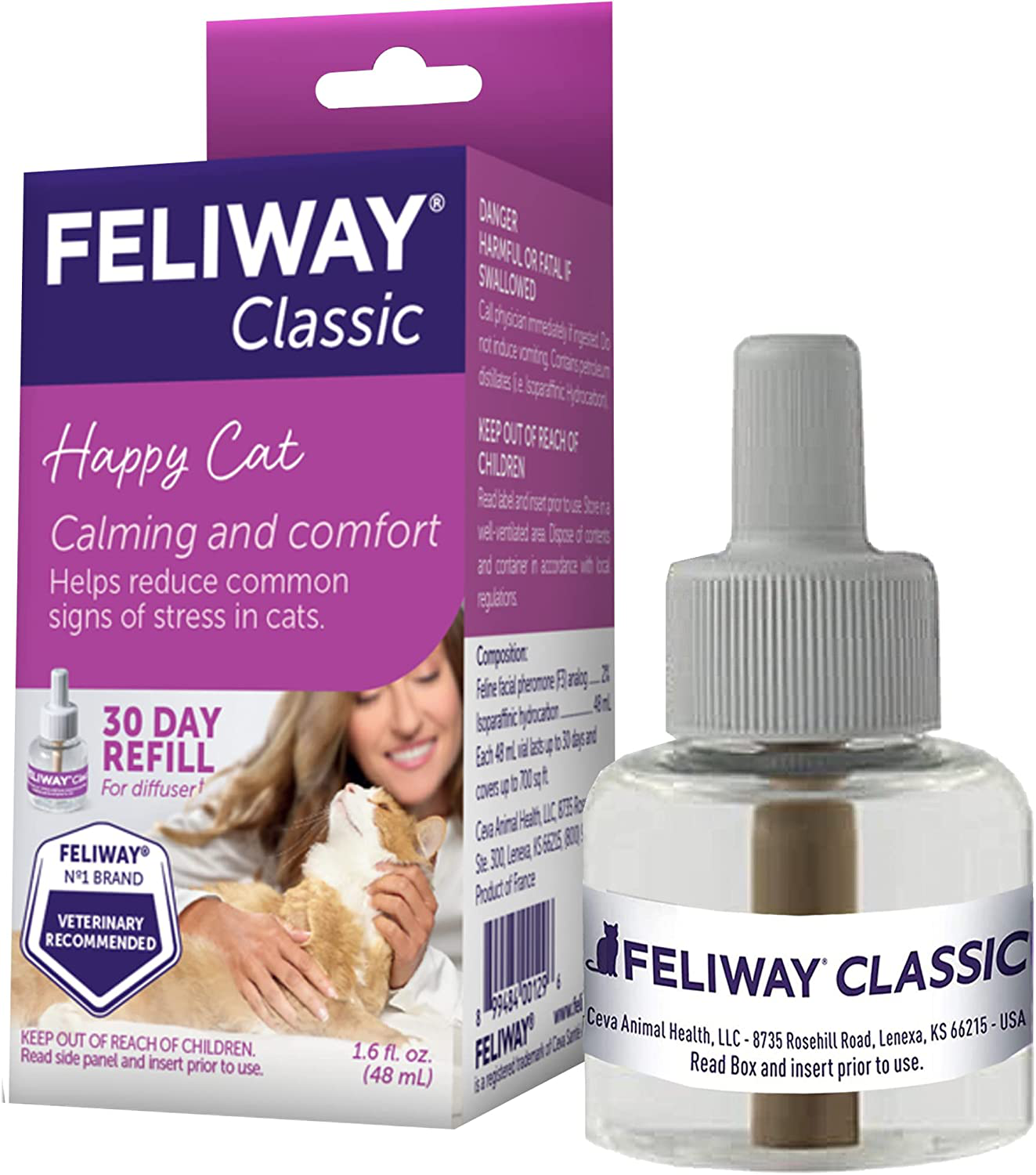 FELIWAY Classic Calming Diffuser Refill Animals & Pet Supplies > Pet Supplies > Bird Supplies > Bird Treats FELIWAY 1 Pack  