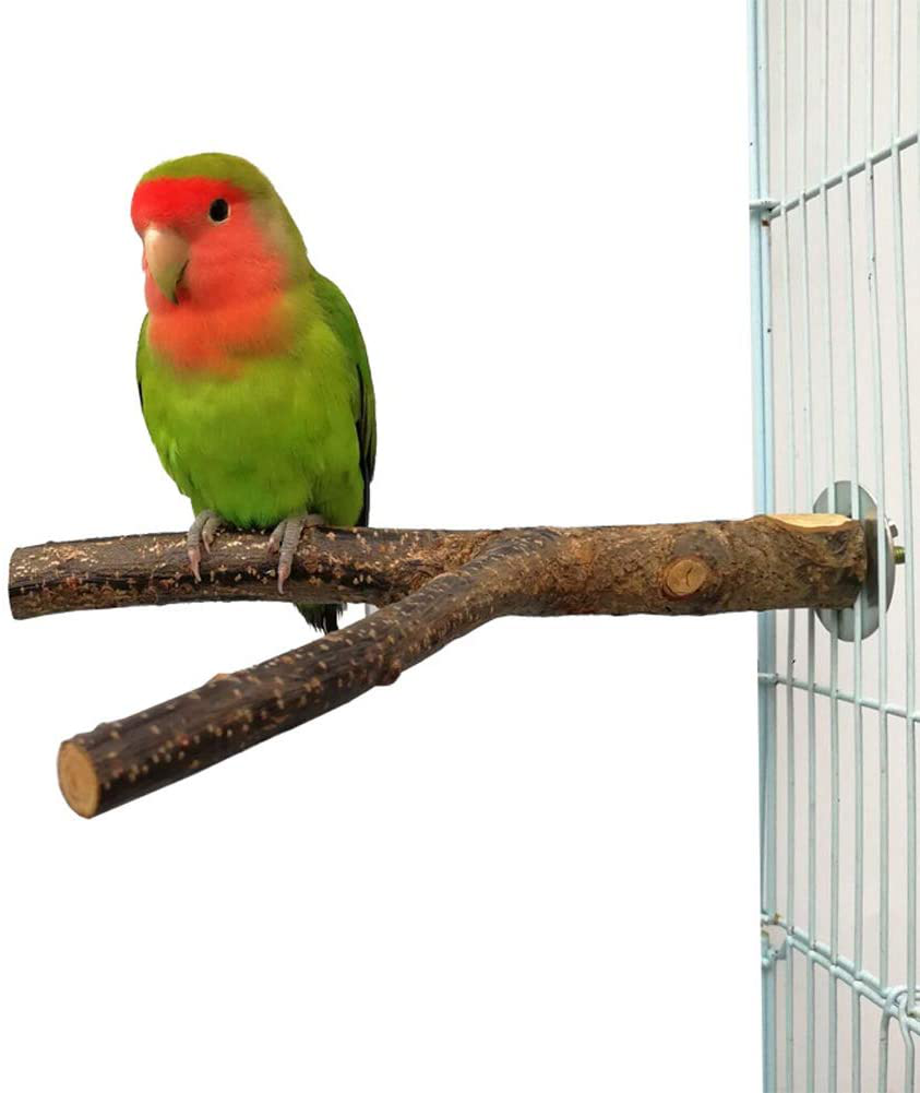 QUMY Bird Parrot Toys Hanging Bell Pet Bird Cage Hammock Swing Toy Wooden Hanging Perch Toy for Small Parakeets Cockatiels, Conures, Macaws, Parrots, Love Birds, Finches Animals & Pet Supplies > Pet Supplies > Bird Supplies > Bird Cages & Stands QUMY   