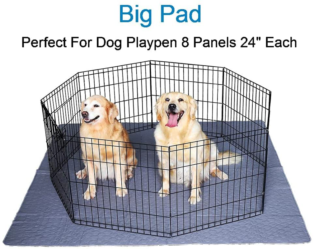 Trusupetta Upgrade Non-Slip Dog Pads Extra Large 72" X 72", Washable Puppy Training Pads with Fast Absorbs, Waterproof for Housebreaking, Incontinence, for Playpen, Whelping Box, Kennel, Crate