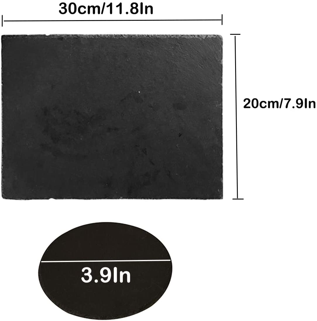 Linifar 2 Pack Reptile Basking Platform Rock, Tortoise Slate Feeding Dish & Food Bowl Resting Terrace Grinding Nail Habitat Accessories Supplies for Lizard Bearded Dragon Crested Gecko Chameleon Animals & Pet Supplies > Pet Supplies > Reptile & Amphibian Supplies > Reptile & Amphibian Habitat Accessories Linifar   