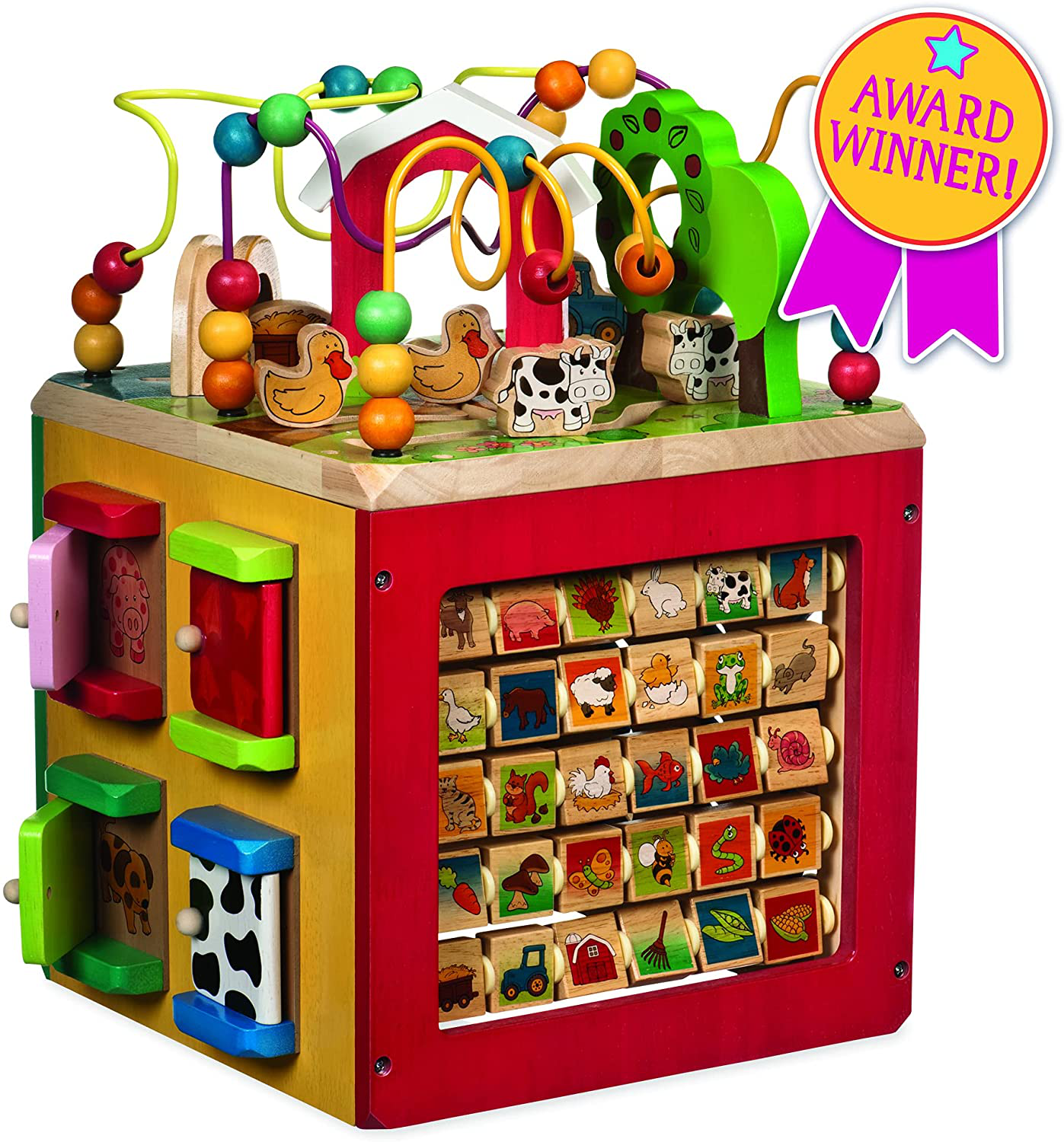 Battat – Wooden Activity Cube – Discover Farm Animals Activity Center for Kids 1 Year + Animals & Pet Supplies > Pet Supplies > Bird Supplies > Bird Gyms & Playstands Branford LTD   