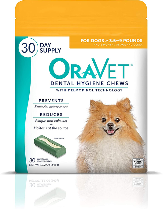 Oravet Dental Hygiene Chews for Extra Small Dogs 3.5-9 Lbs Animals & Pet Supplies > Pet Supplies > Dog Supplies > Dog Treats OraVet 30 Chews  