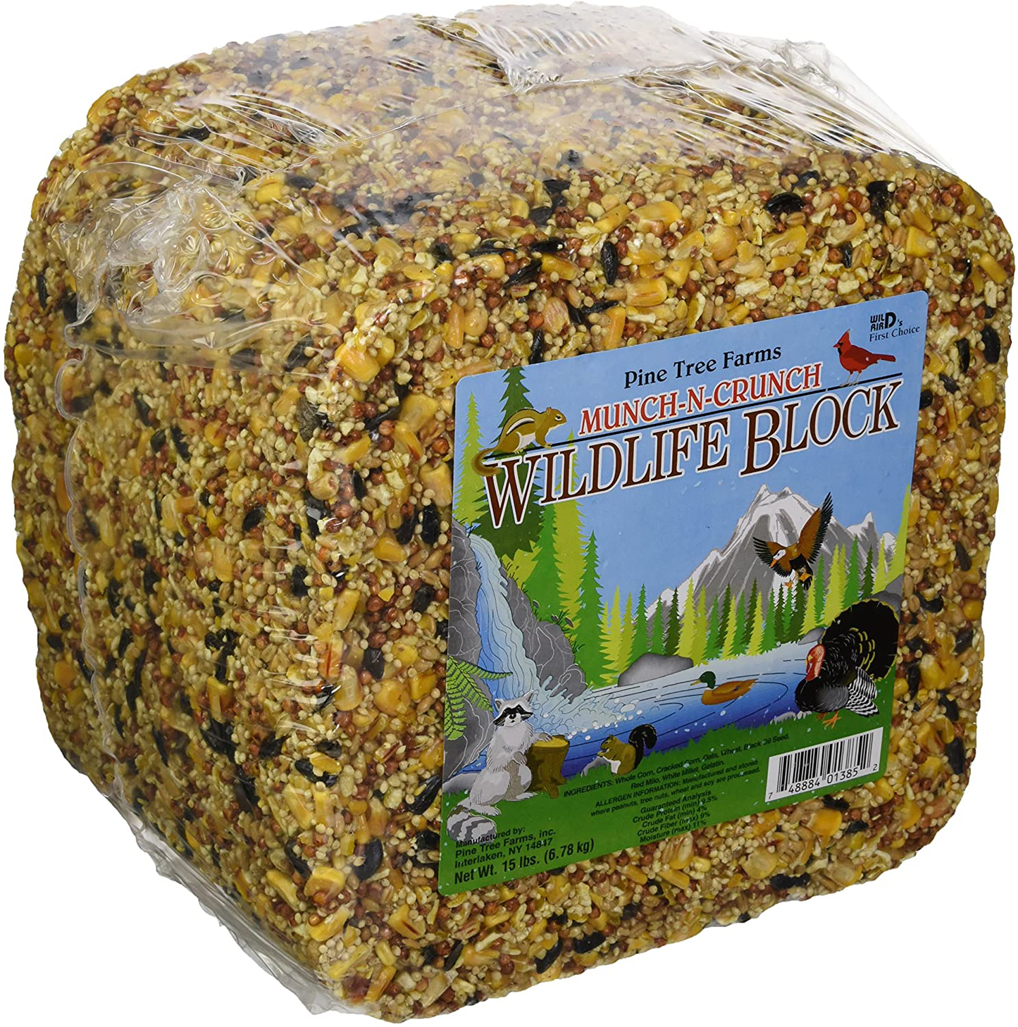 Pine Tree Farms 1385 Wildlife Block, 15 Pounds,Multicolored Animals & Pet Supplies > Pet Supplies > Bird Supplies > Bird Food Pine Tree Farms   