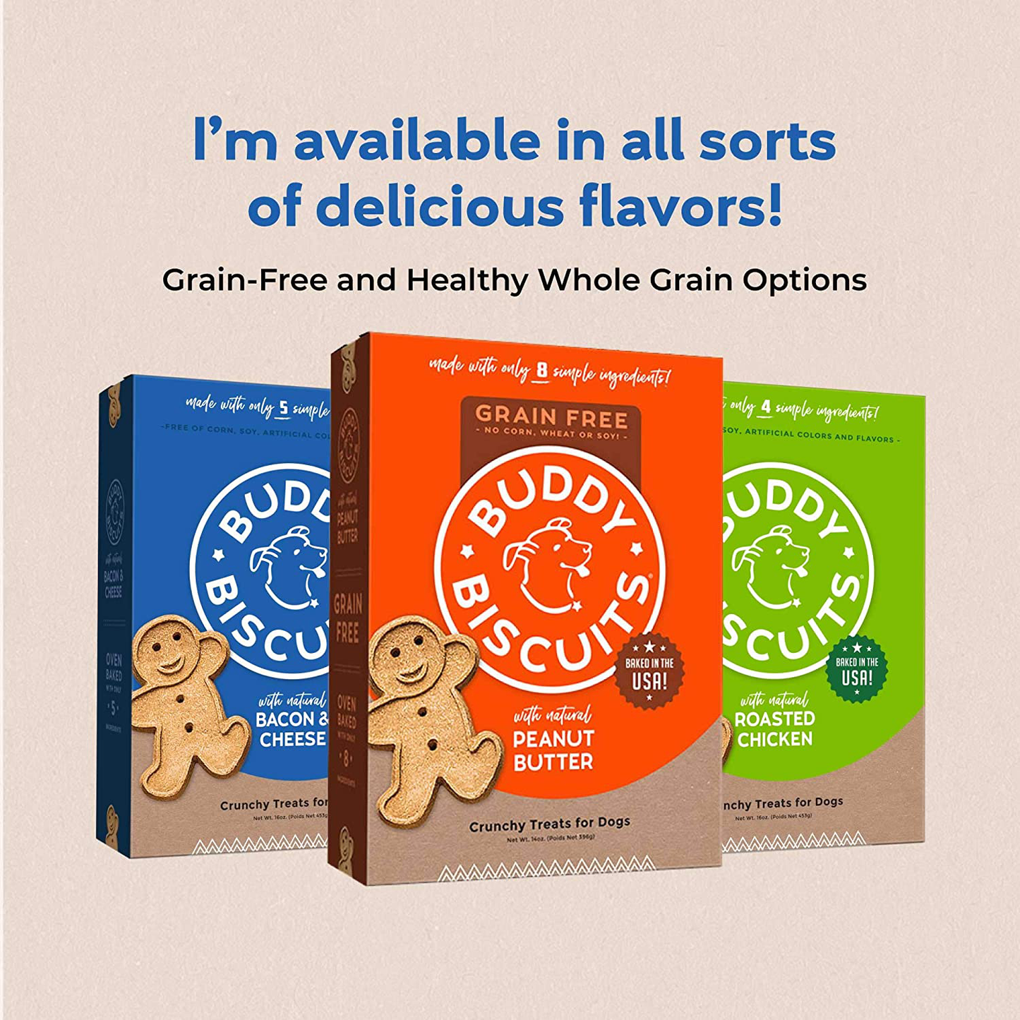 Buddy Biscuits Oven Baked Healthy Dog Treats, Crunchy, Whole Grain and Baked in the USA Animals & Pet Supplies > Pet Supplies > Dog Supplies > Dog Treats Buddy Biscuits   