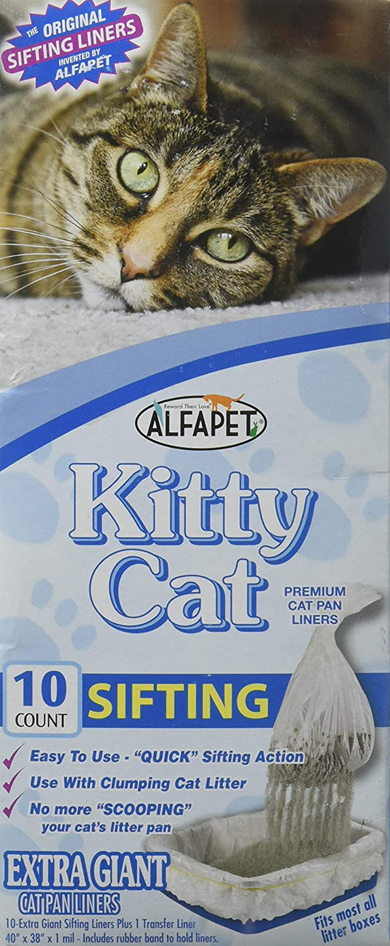 Kitty Cat Alpha Pet Premium Cat Pan Liners - 10 Count Animals & Pet Supplies > Pet Supplies > Cat Supplies > Cat Litter Box Liners Kitty Cat   