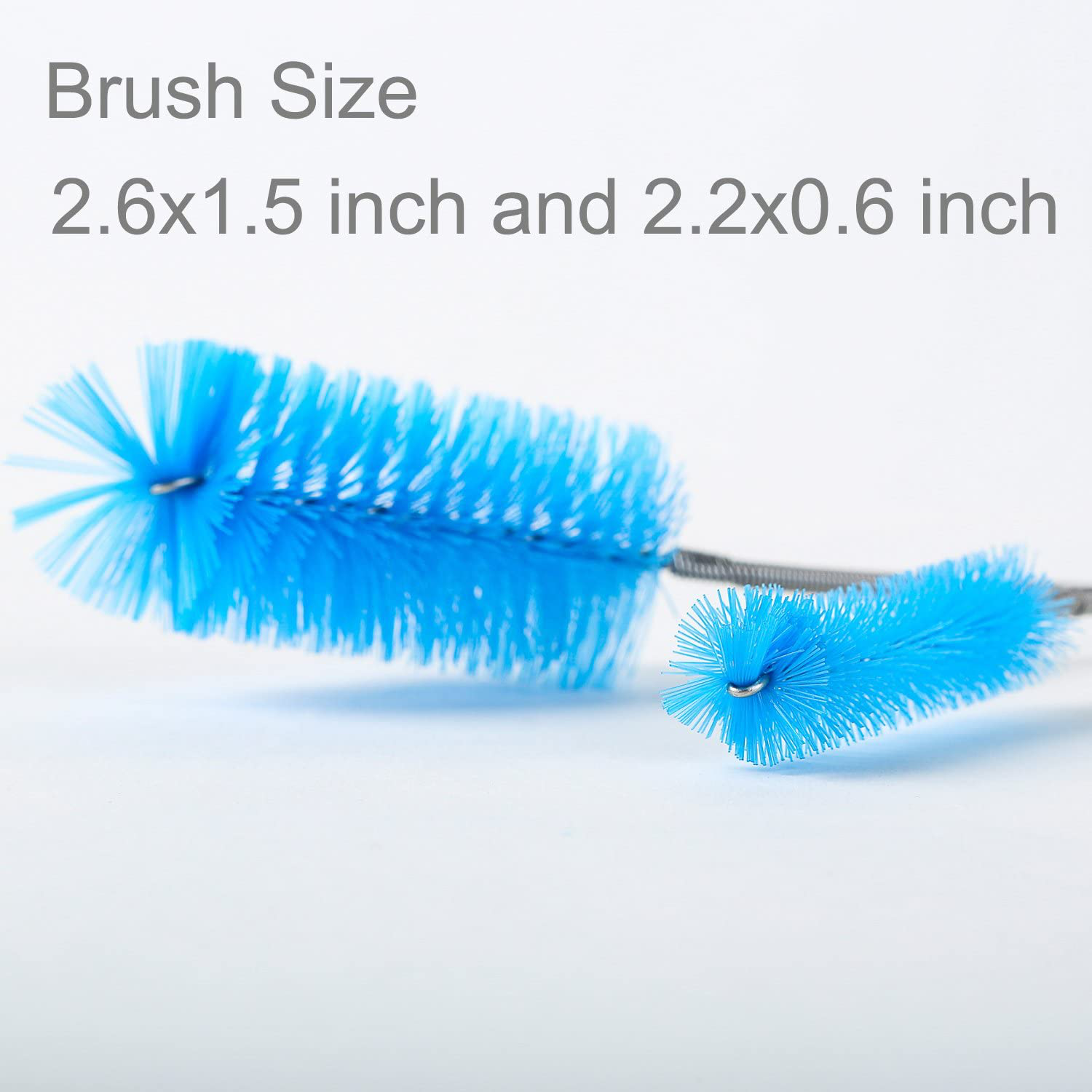Aquarium Filter Brush Set, Flexible Double Ended Bristles Hose
