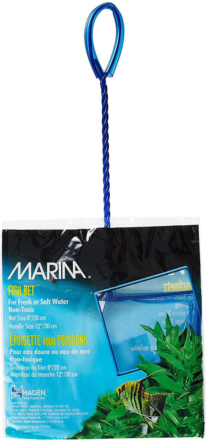 Marina Blue Fine Nylon Net with Handle, Aquarium Maintenance Tool, Blue Animals & Pet Supplies > Pet Supplies > Fish Supplies > Aquarium Fish Nets Rolf C. Hagen (USA) Corp. X-Large - 8"  