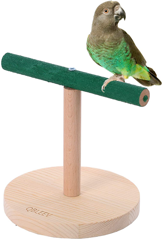 QBLEEV Small Bird Perch,Bird Play Stand,Portable Training Parrot Playstand, Bird Cage Toys for Cockatiels Conures Parakeet Finch Lovebirds Animals & Pet Supplies > Pet Supplies > Bird Supplies > Bird Gyms & Playstands QBLEEV   