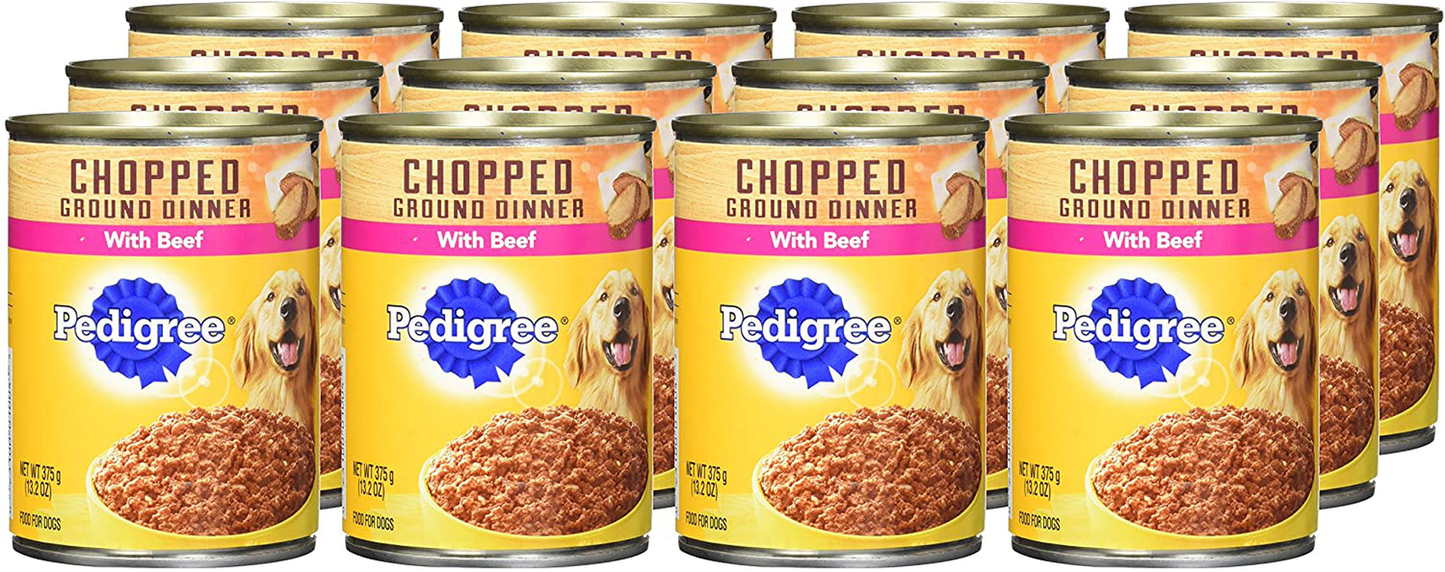 PEDIGREE Chopped Ground Dinner Adult Canned Soft Wet Meaty Dog Food Filet Mignon Flavor & with Beef Variety Pack, (12) 13.2 Oz. Cans Animals & Pet Supplies > Pet Supplies > Bird Supplies > Bird Treats Pedigree   