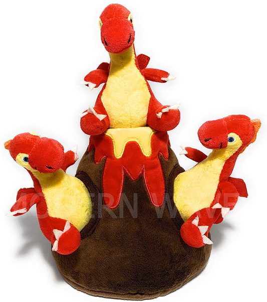 MODERN WAVE - Squeaky Plush Dog Toy - Interactive Hide and Seek Squirrel Type Puzzle Toy for Dogs, Small-Medium Size Animals & Pet Supplies > Pet Supplies > Dog Supplies > Dog Toys MODERN WAVE Volcano and Dragons  