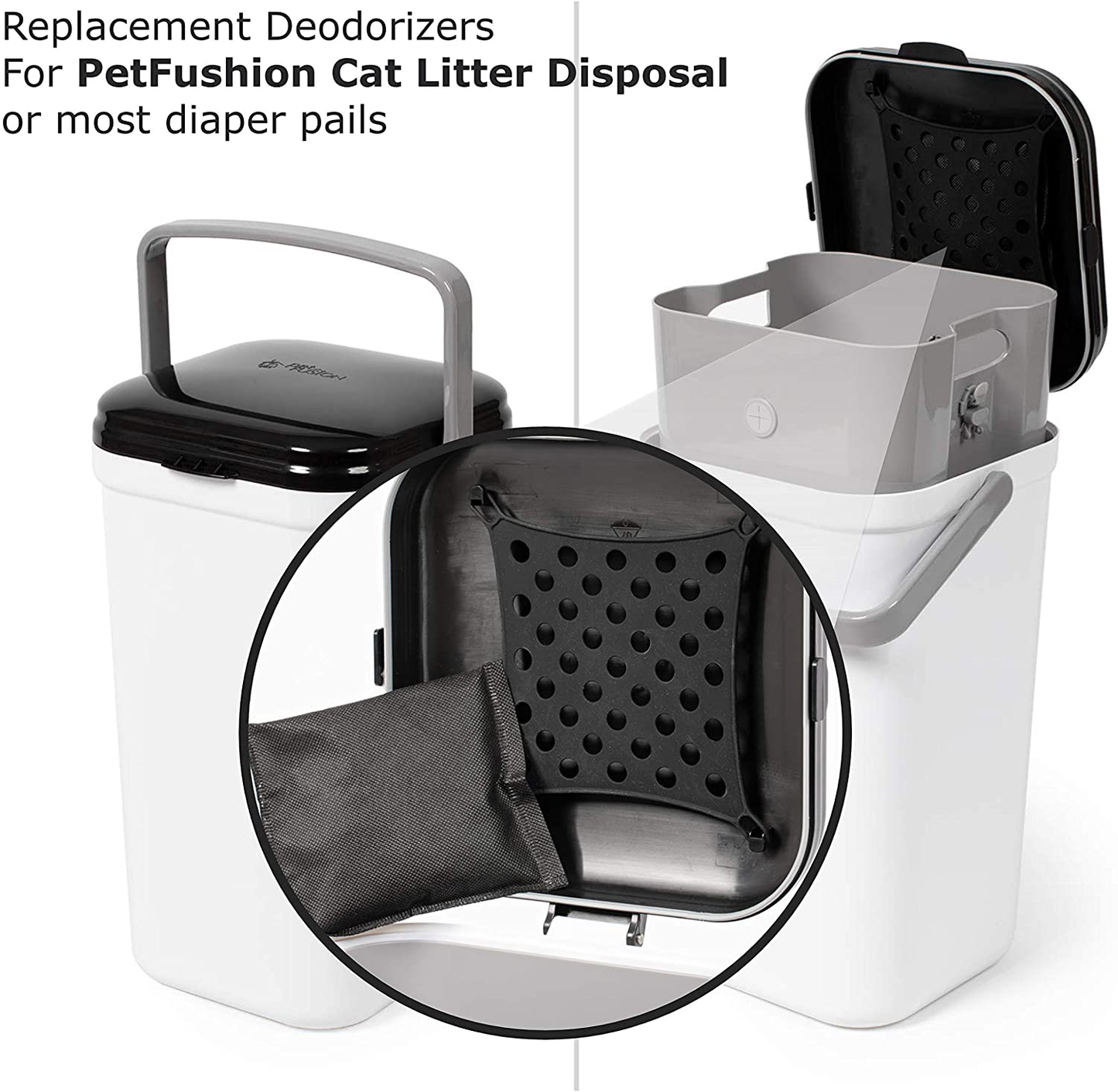 Bamboo Charcoal Deodorizer Bag for Litter Disposal Box / Diaper Pails (4 Pack) - Replacement Inserts for Petfushion Portable Cat Litter Disposal - Absorb and Eliminate Odors / Smells Animals & Pet Supplies > Pet Supplies > Cat Supplies > Cat Litter Box Liners bmbu   