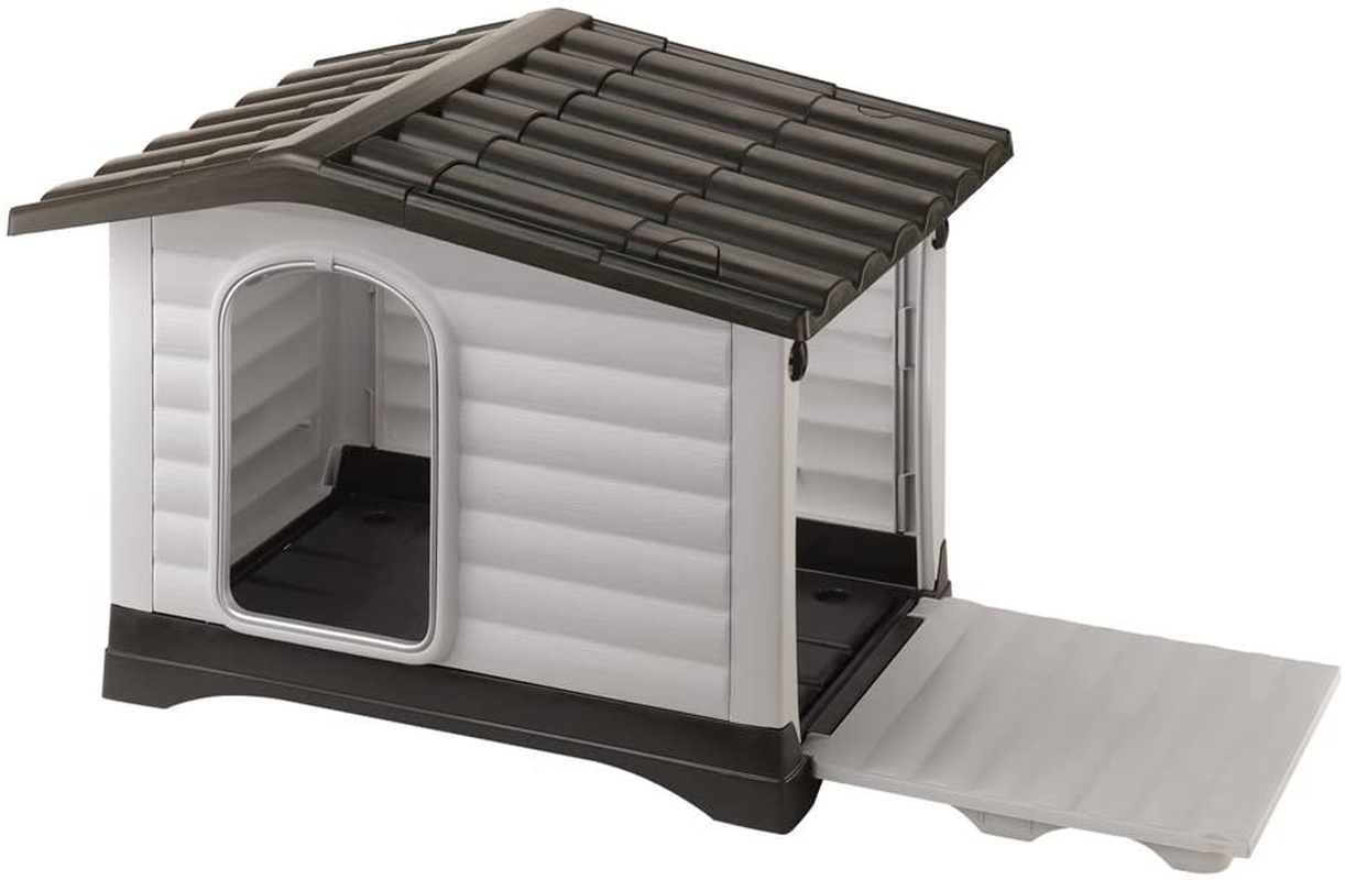 Ferplast Outdoor Kennel, Dog House DOGVILLA in Resistant Thermoplastic Resin, Opening Side Panel Animals & Pet Supplies > Pet Supplies > Dog Supplies > Dog Houses Ferplast youth large / 11-13  