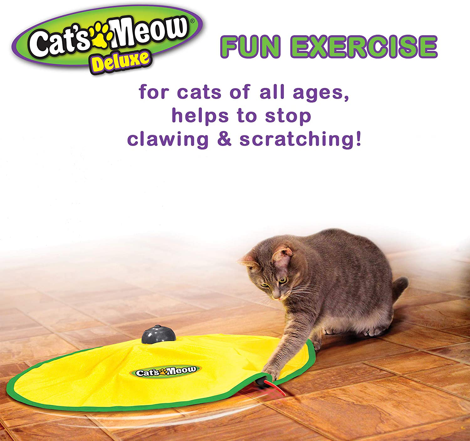 Cat'S Meow- Motorized Wand Cat Toy, Automatic 30 Minute Shut Off, 3 Speed Settings, the Toy Your Cat Can'T Resist Animals & Pet Supplies > Pet Supplies > Cat Supplies > Cat Toys Cat's Meow   