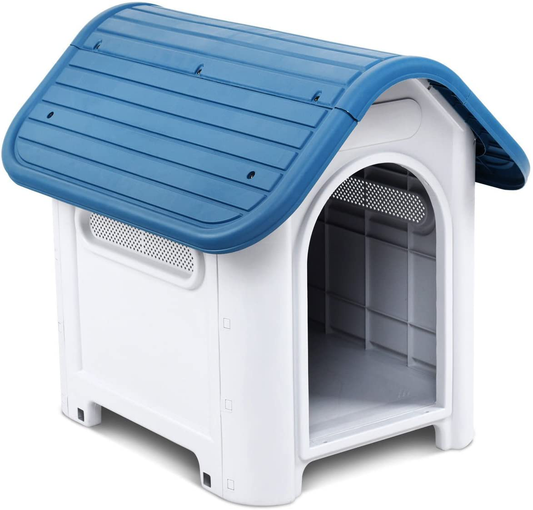 Magshion up to 20 Lb Plastic Outdoor Dog House Pet at Kennel Puppy Shelter Animals & Pet Supplies > Pet Supplies > Dog Supplies > Dog Houses Magshion Blue  