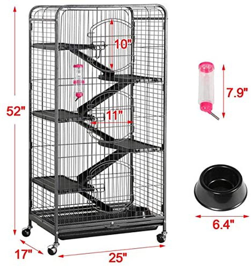 Go2Buy Metal 3 Doors Rats Rabbit Ferret Cage Playpen, 25.2 X 16.9 X 51.6 Inches Animals & Pet Supplies > Pet Supplies > Small Animal Supplies > Small Animal Habitats & Cages go2buy   