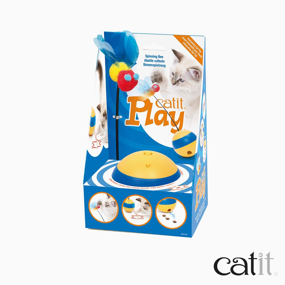 Catit Play Spinning Bee Interactive Cat Toys Animals & Pet Supplies > Pet Supplies > Cat Supplies > Cat Toys Catit   
