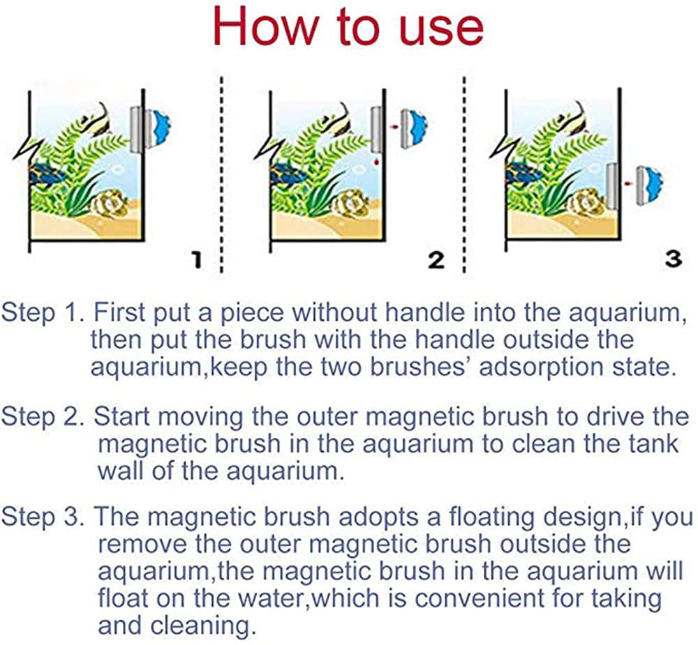 Aquarium Cleaner, Algae Scraper for Glass Aquariums Aquatic Algae Cleaning Fish Tank Glass Cleaner (Small)