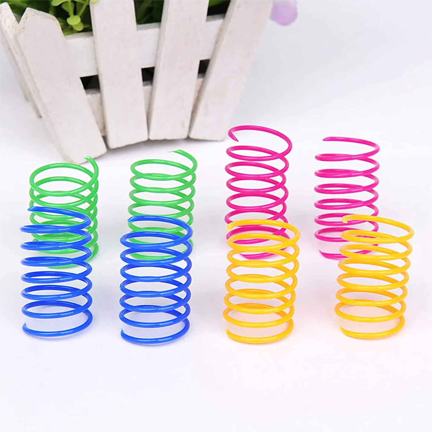 SOGAYU 40 Pack Cat Spring Toys, Durable Plastic Coils for Indoor Active - Colorful 1 Inch Spirals Spring Fitness Play for Cat Kitten Pets Animals & Pet Supplies > Pet Supplies > Cat Supplies > Cat Toys SOGAYU   