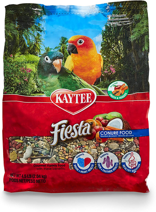 Kaytee Fiesta Conure 4.5 Lb, Fortified Gourmet Diet Animals & Pet Supplies > Pet Supplies > Bird Supplies > Bird Food Kaytee   