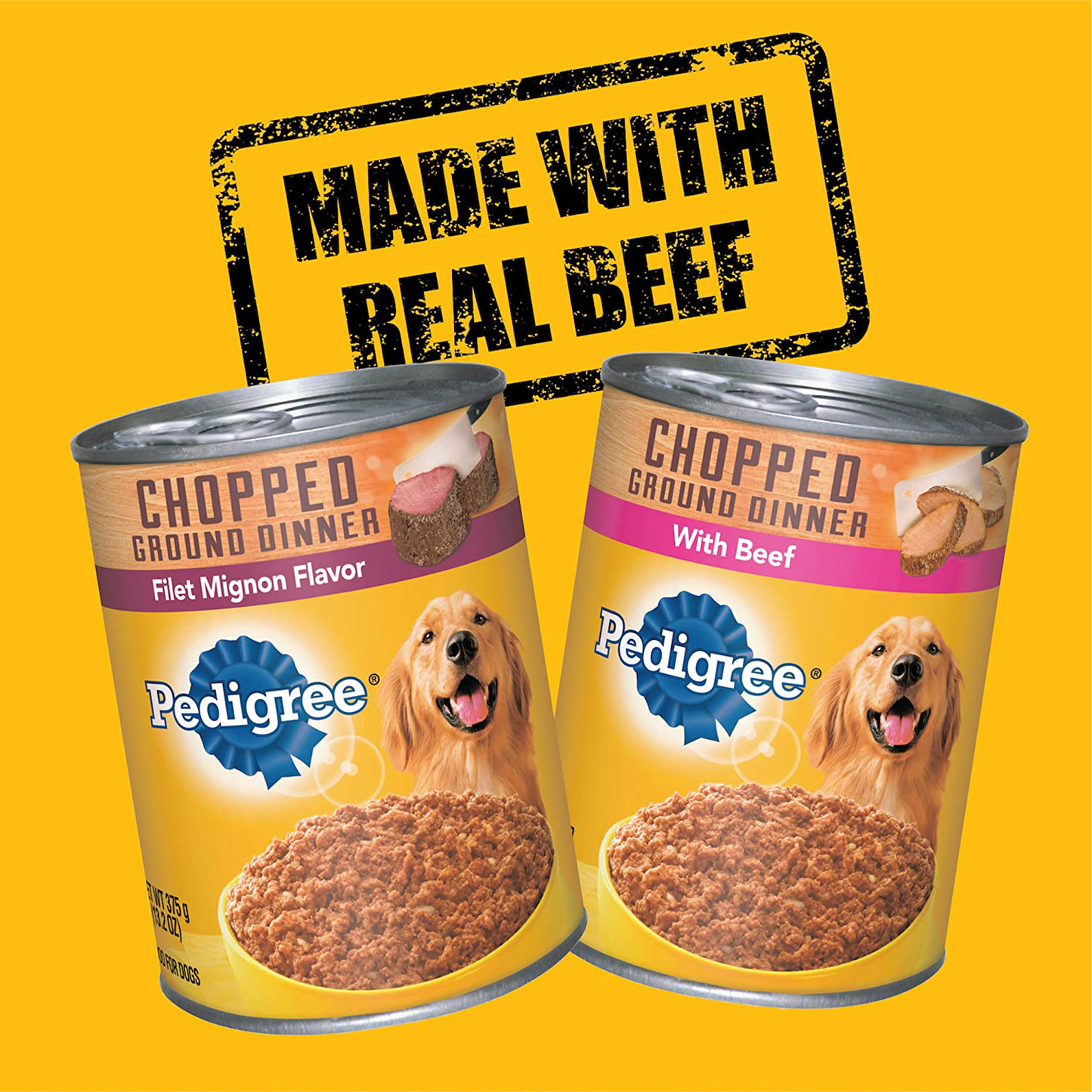 PEDIGREE Chopped Ground Dinner Adult Canned Soft Wet Meaty Dog Food Filet Mignon Flavor & with Beef Variety Pack, (12) 13.2 Oz. Cans Animals & Pet Supplies > Pet Supplies > Bird Supplies > Bird Treats Pedigree   