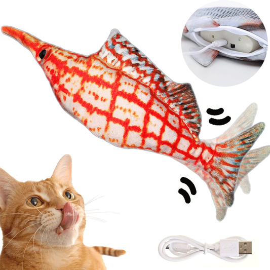 Beakabao Electric Moving Fsh Cat Toy, Flapping like Real Fish, Pet Interactive Realistic Plush Fun Toy, Suitable for Biting, Chewing, Catching, Kicking Animals & Pet Supplies > Pet Supplies > Cat Supplies > Cat Toys Violete C  