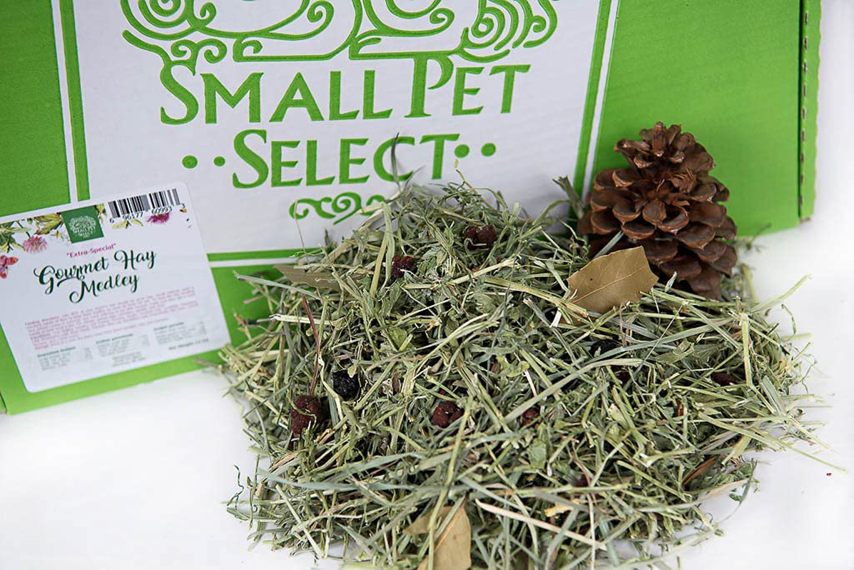 Small Pet Select - Gourmet Hay Pet Food, Exclusive Treat Hay, Flowers, and Herb Blend, for Rabbits, Guinea Pigs, Small Animals, 2Lb
