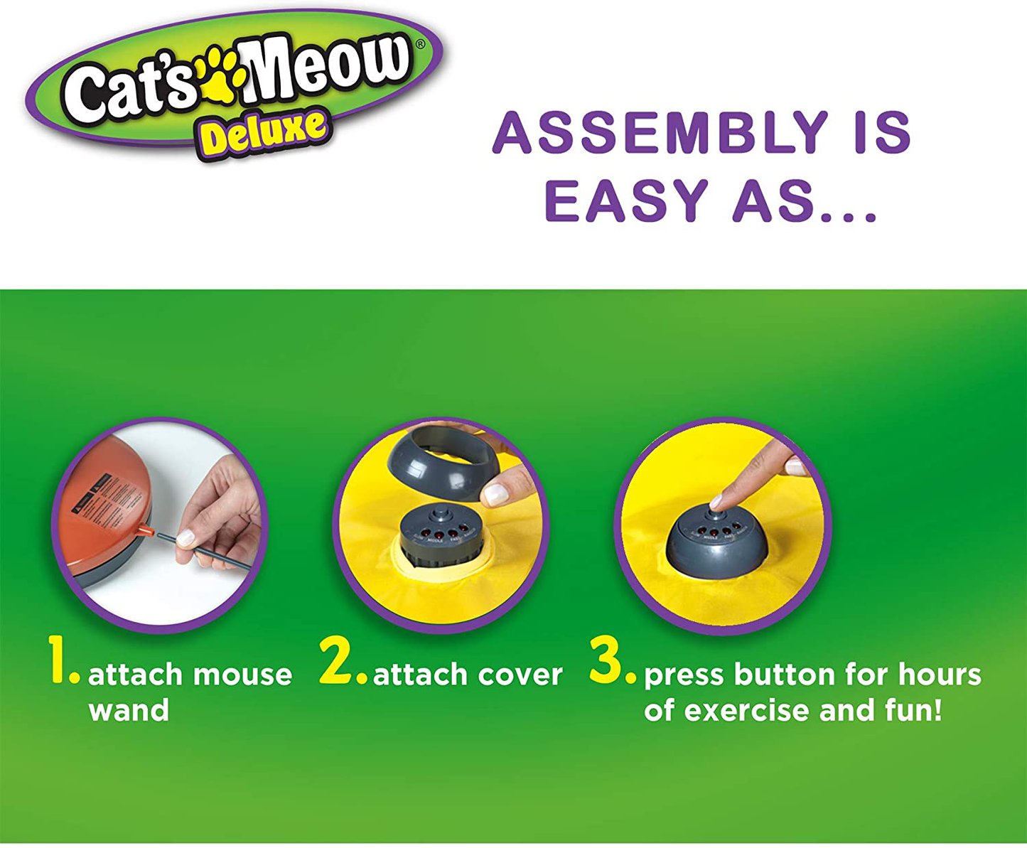 Cat'S Meow- Motorized Wand Cat Toy, Automatic 30 Minute Shut Off, 3 Speed Settings, the Toy Your Cat Can'T Resist Animals & Pet Supplies > Pet Supplies > Cat Supplies > Cat Toys Cat's Meow   