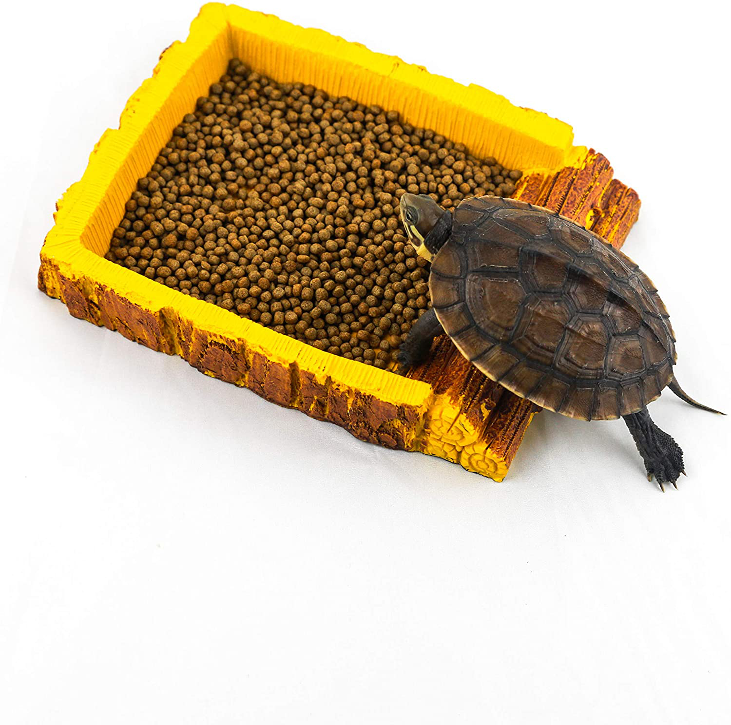 AQUA KT Habitat Decoration Reptile Ramp Water Rock Bowl Food Dish for Tortoise Amphibians Animals & Pet Supplies > Pet Supplies > Reptile & Amphibian Supplies > Reptile & Amphibian Habitats AQUA KT   