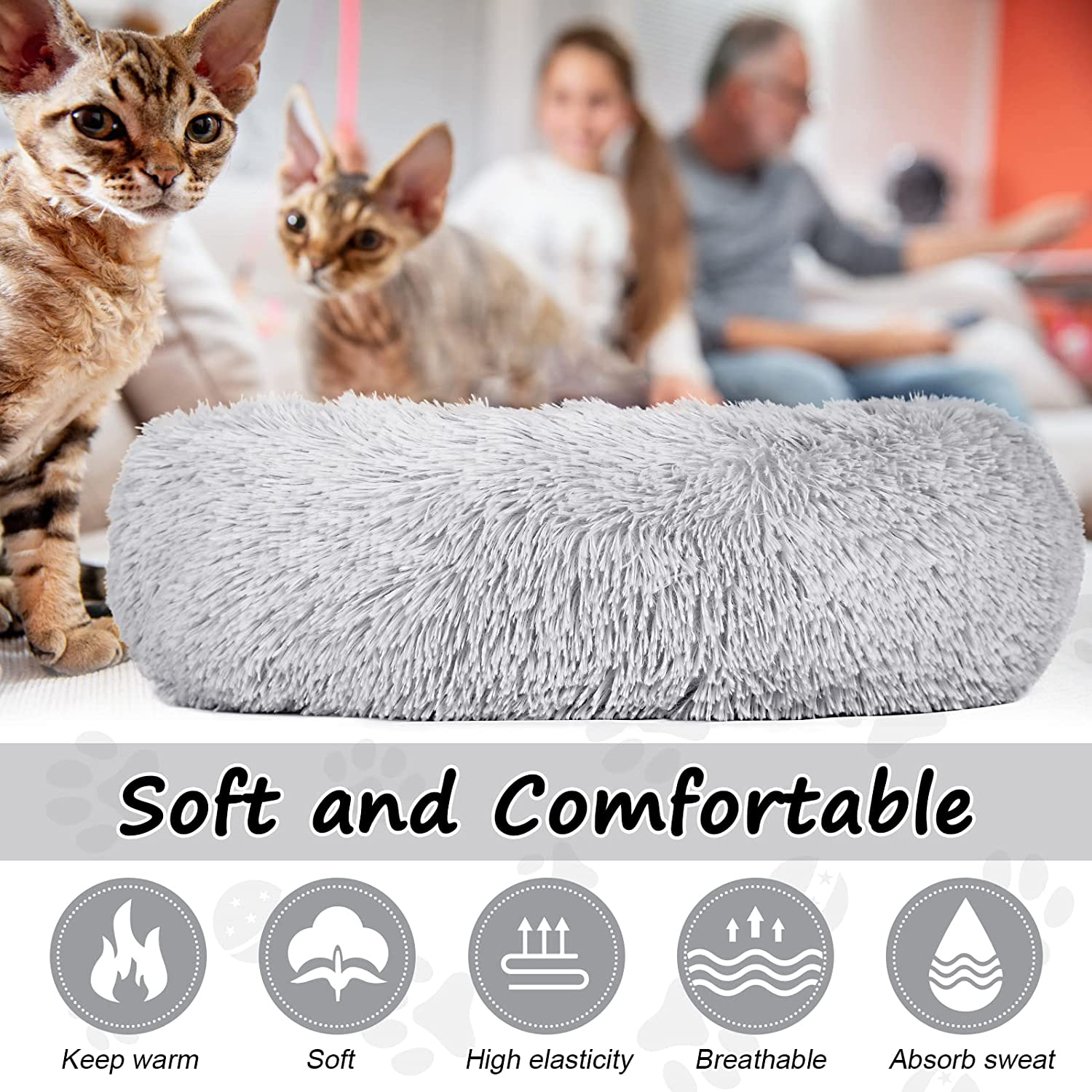 Cozy Washable Cat Bed For Indoor Cats - Soft Mat For Small And
