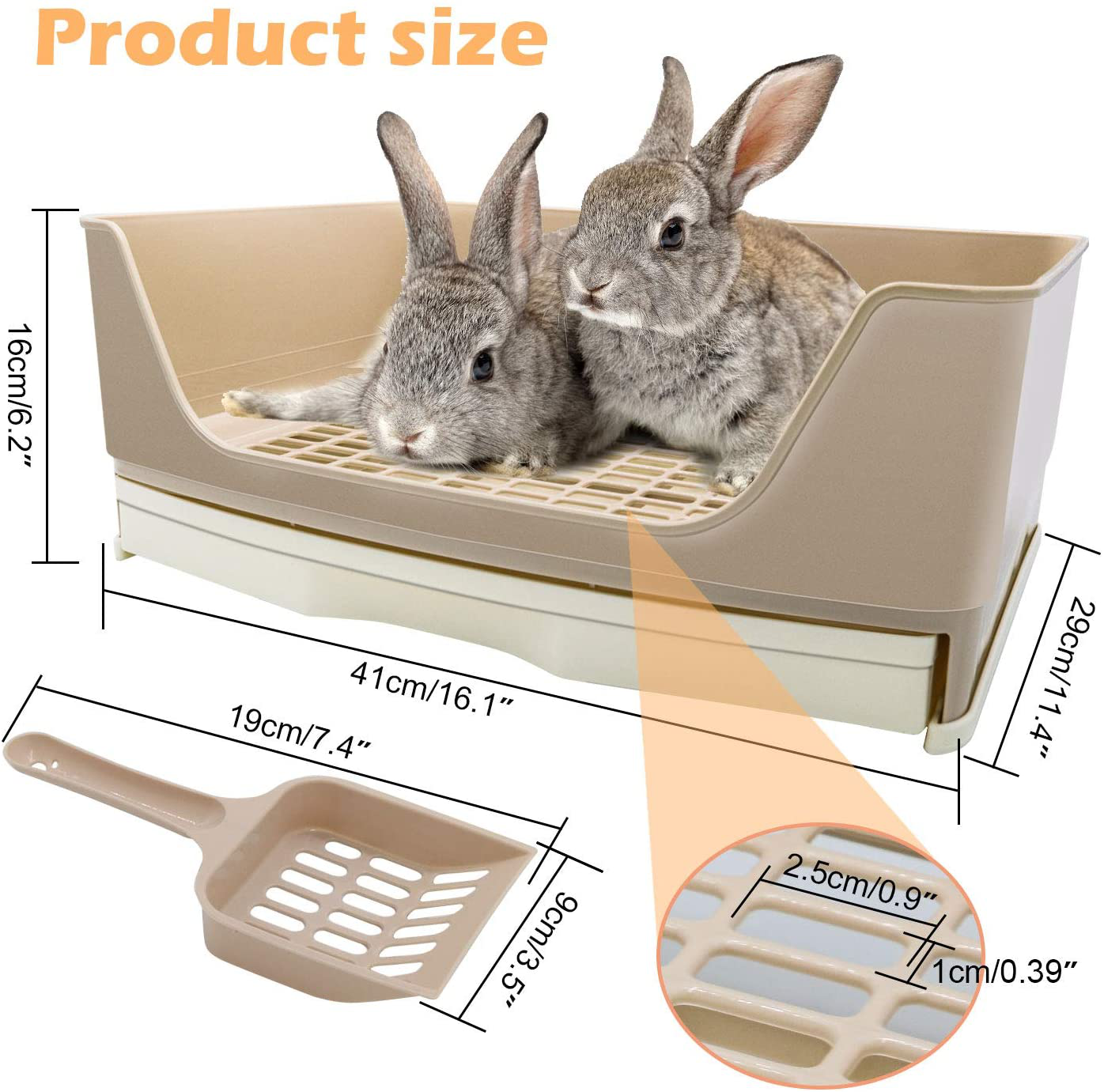 BWOGUE Large Rabbit Litter Box Toilet,Potty Trainer Corner Litter Bedding Box with Drawer Larger Pet Pan for Adult Guinea Pigs, Rabbits, Hamster, Chinchilla, Ferret, Galesaur, Small Animals Animals & Pet Supplies > Pet Supplies > Small Animal Supplies > Small Animal Bedding BWOGUE   