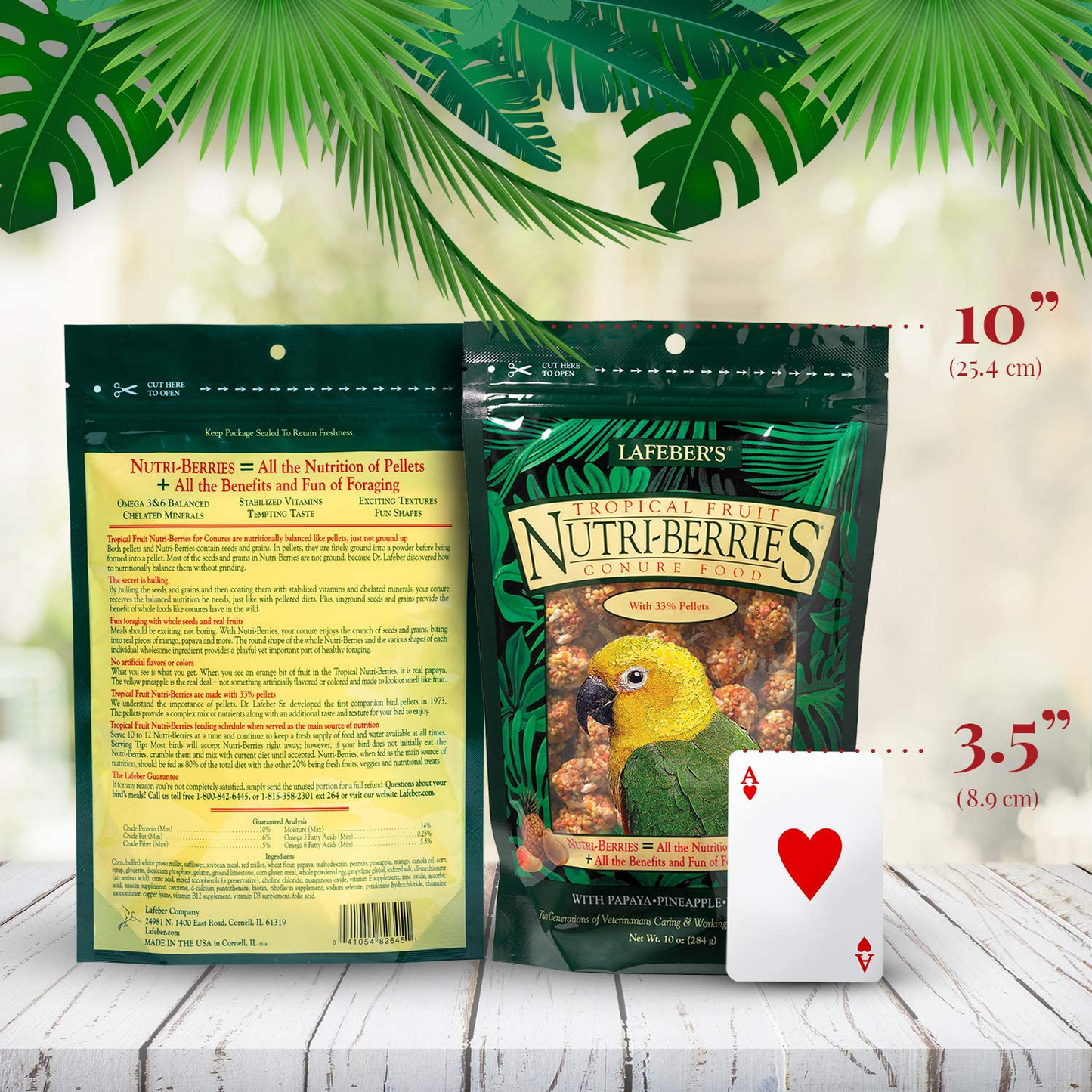 Lafeber Tropical Fruit Nutri-Berries Conure Food, Made with Non-Gmo and Human-Grade Ingredients, for Conures, 10 Oz Animals & Pet Supplies > Pet Supplies > Bird Supplies > Bird Treats LAFEBER'S   
