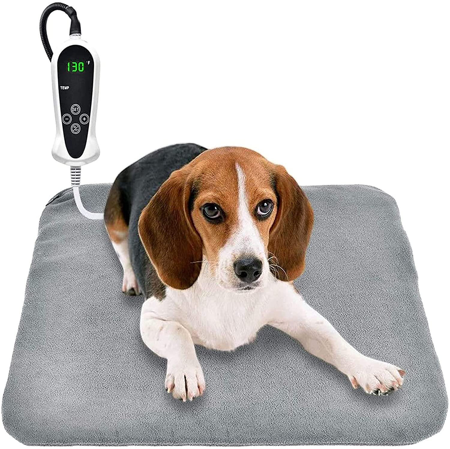 RIOGOO Pet Heating Pad, Upgraded Electric Dog Cat Heating Pad Indoor Waterproof, Auto Power Off