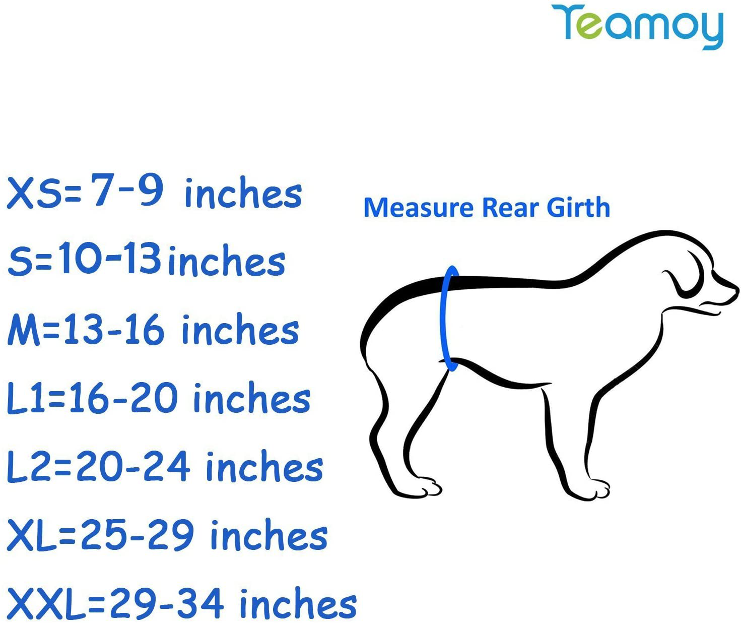 Teamoy Belly Bands for Male Dogs with Removable Pads, Reusable Washable Puppy Dog Diaper Wraps (Pack of 3)