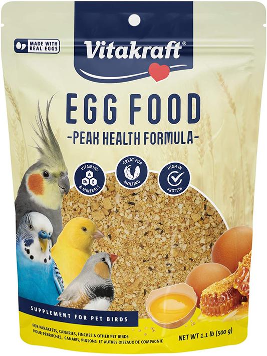 Vitakraft Peak Health Formula Egg Food Daily Supplement, 1.1 Lb, Package May Vary Animals & Pet Supplies > Pet Supplies > Bird Supplies > Bird Food Vitakraft   