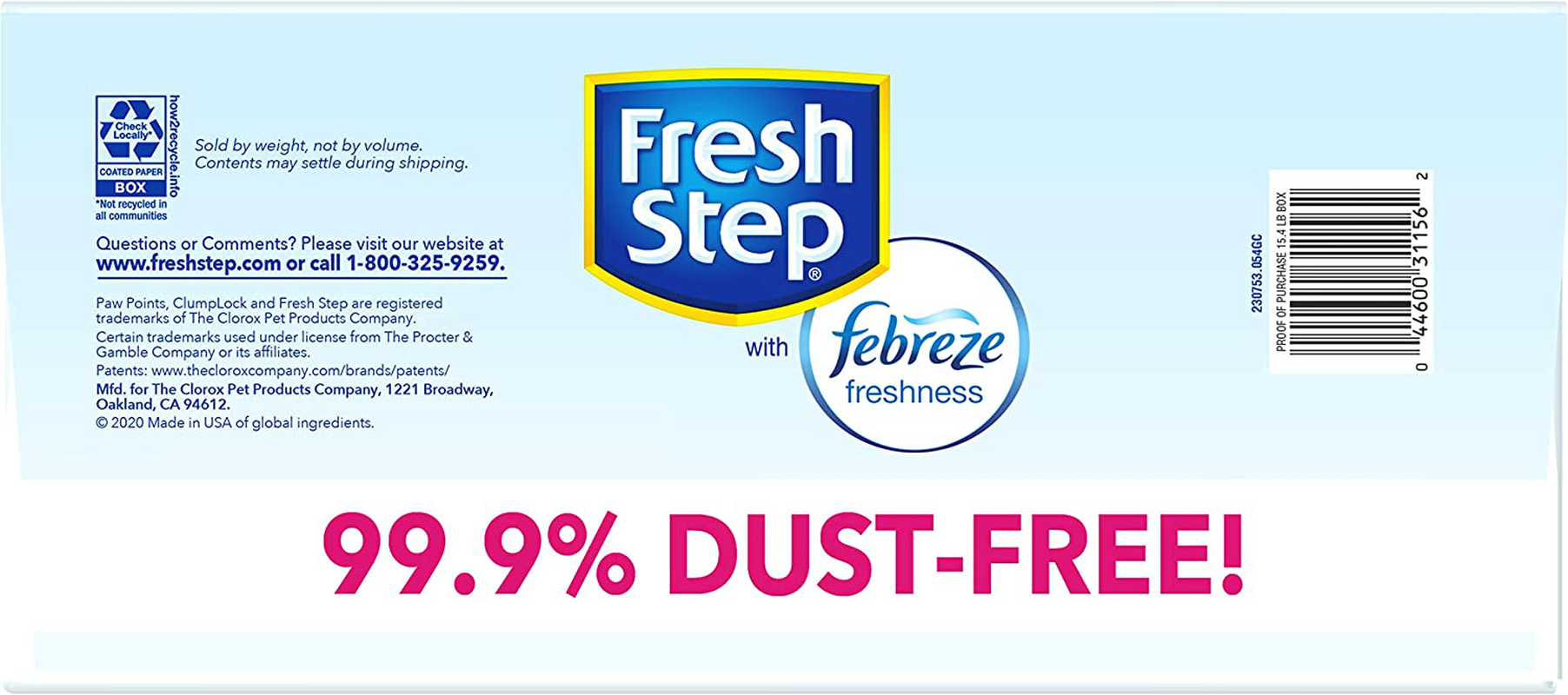 Fresh Step Lightweight Clumping Cat Litter - 15.4Lb Animals & Pet Supplies > Pet Supplies > Cat Supplies > Cat Litter Box Mats Fresh Step   