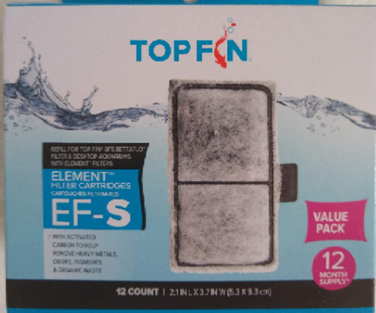 Top Fin EF-S Element Filter Cartridges - 12 Pack Animals & Pet Supplies > Pet Supplies > Fish Supplies > Aquarium Filters Generic   