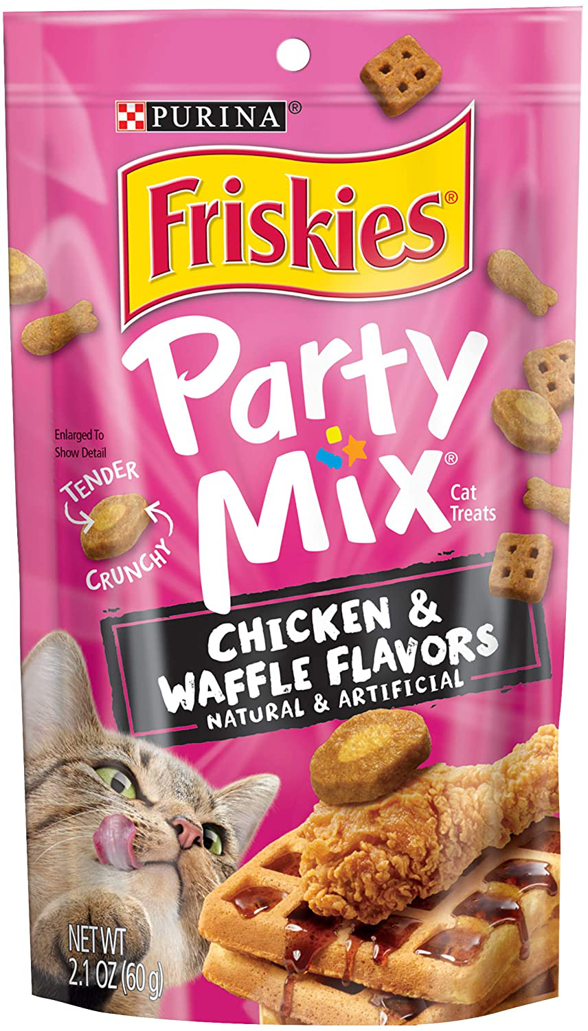 Purina Friskies Party Mix Cat Treats, Chicken & Waffle, 2.1 Ounce (Pack of 10) Animals & Pet Supplies > Pet Supplies > Cat Supplies > Cat Treats Purina Friskies   