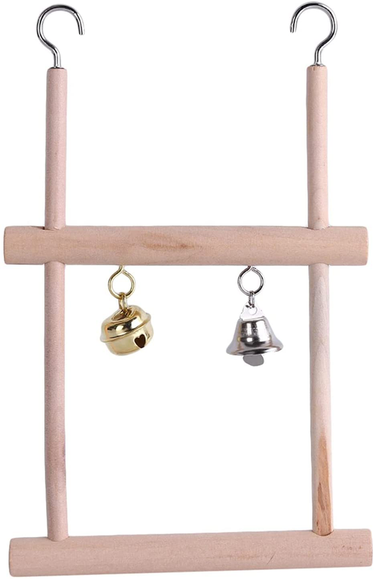 Botreelife Parrot Climbing Ladder Swing Toy Natural Wood Bird Cage Play Gyms Playground Stand for Small Conure Finch African Grey Macaw Animals & Pet Supplies > Pet Supplies > Bird Supplies > Bird Gyms & Playstands Botreelife   