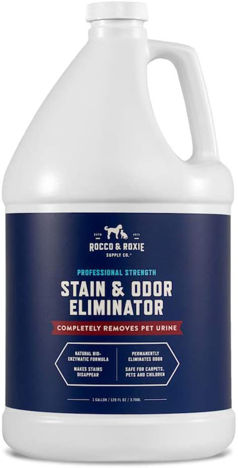 Rocco & Roxie Stain & Odor Eliminator for Strong Odor - Enzyme-Powered Pet Odor Eliminator for Home - Carpet Stain Remover for Cat and Dog Pee - Enzymatic Cat Urine Destroyer - Carpet Cleaner Spray Animals & Pet Supplies > Pet Supplies > Dog Supplies > Dog Treadmills Rocco & Roxie Supply Co. Gallon  