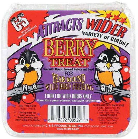 C&S Berry Treat Suet Cakes for Year round Bird Feeding Animals & Pet Supplies > Pet Supplies > Bird Supplies > Bird Treats C&S   