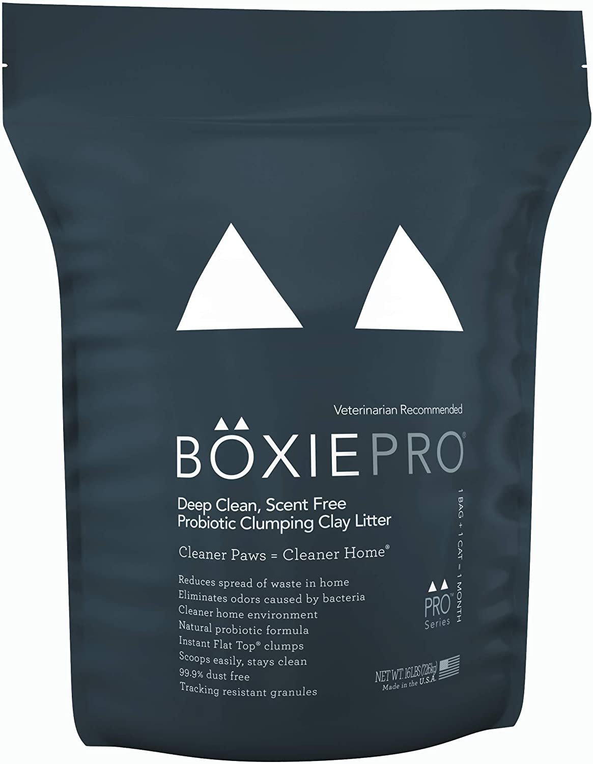 Boxiepro Deep Clean, Scent Free, Probiotic Clumping Cat Litter - Clay Formula - Cleaner Home - Ultra Clean Litter Box, Probiotic Powered Odor Control, Hard Clumping Litter, 99.9% Dust Free Animals & Pet Supplies > Pet Supplies > Cat Supplies > Cat Litter Boxiecat 16 lb  