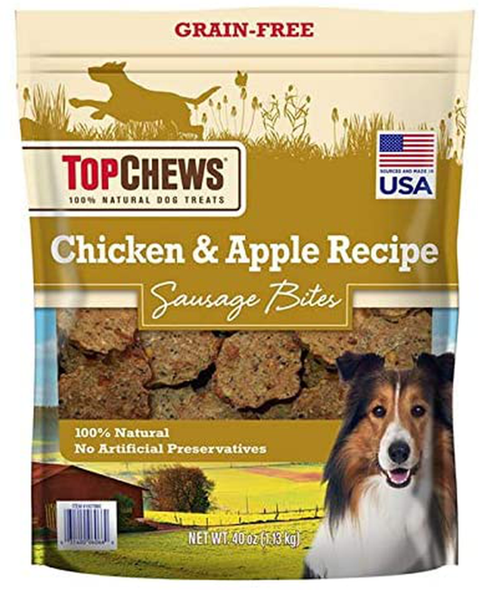 Top Chews Chicken & Apple Sausages 40 Oz Animals & Pet Supplies > Pet Supplies > Dog Supplies > Dog Treats Truvia   