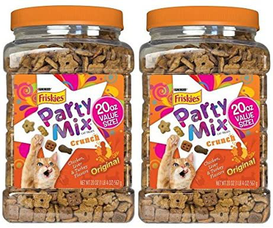 Purina Friskies Party Mix Original Crunch Cat Treats (20Oz. - 2 Pack)