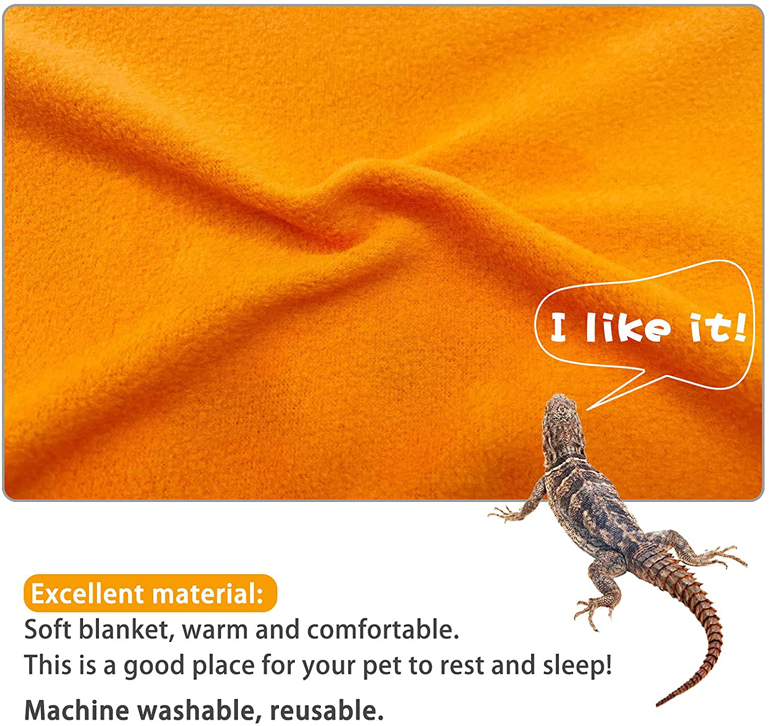 Tfwadmx Reptile Sleeping Bag Lizard Bedding with Pillow and Blanket Hideout Habitat with Soft Pad Bearded Dragon Hammock for Leopard Gecko, Rat, Hamster and Little Animal Sleepy Bed