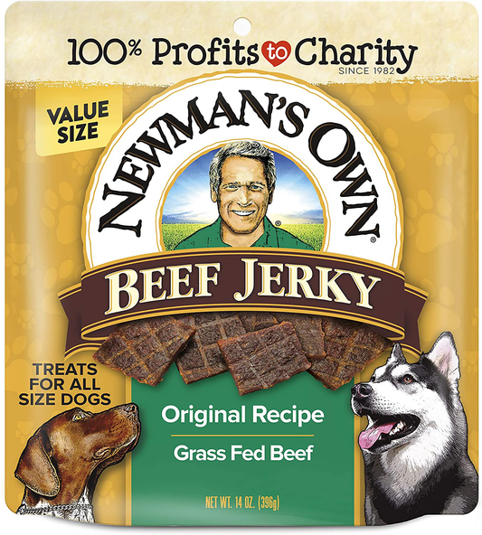 Newman'S Own Beef Jerky Treats for Dogs, Original Recipe, 14 Oz Bag Animals & Pet Supplies > Pet Supplies > Dog Supplies > Dog Treats Newman's Own   