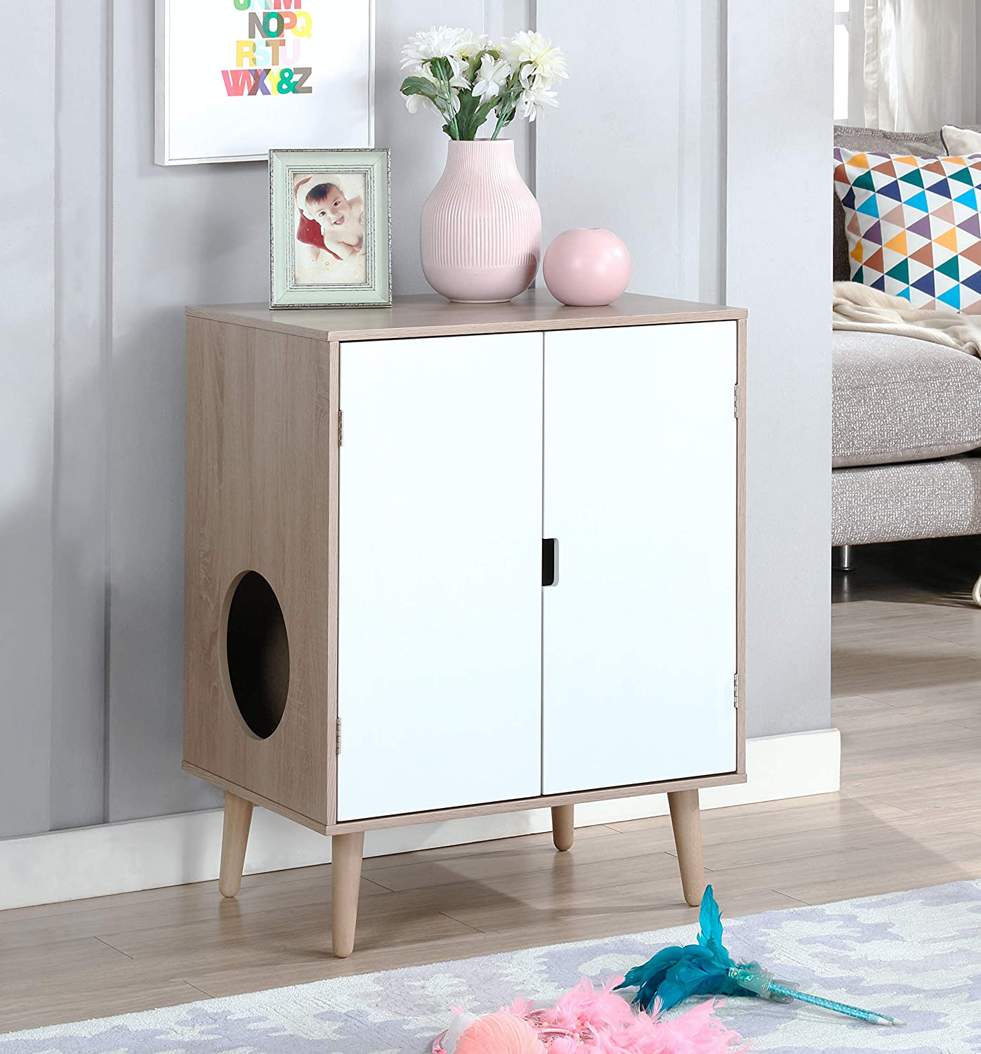 Penn-Plax Cat Walk Furniture: Contemporary Home Cat Litter Hide-Away Cabinet Animals & Pet Supplies > Pet Supplies > Cat Supplies > Cat Furniture Penn-Plax   