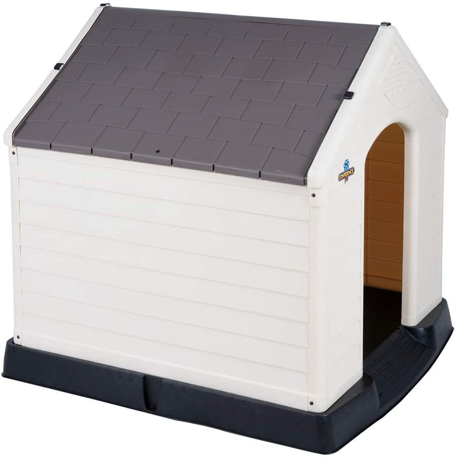 Confidence Pet Large Waterproof Plastic Dog Kennel Outdoor House Green Animals & Pet Supplies > Pet Supplies > Dog Supplies > Dog Houses Confidence Brown  